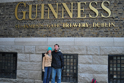 Outside the Guinness factory in Dublin