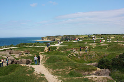 Pointe du Hoc - notice the craters scattered everywhere