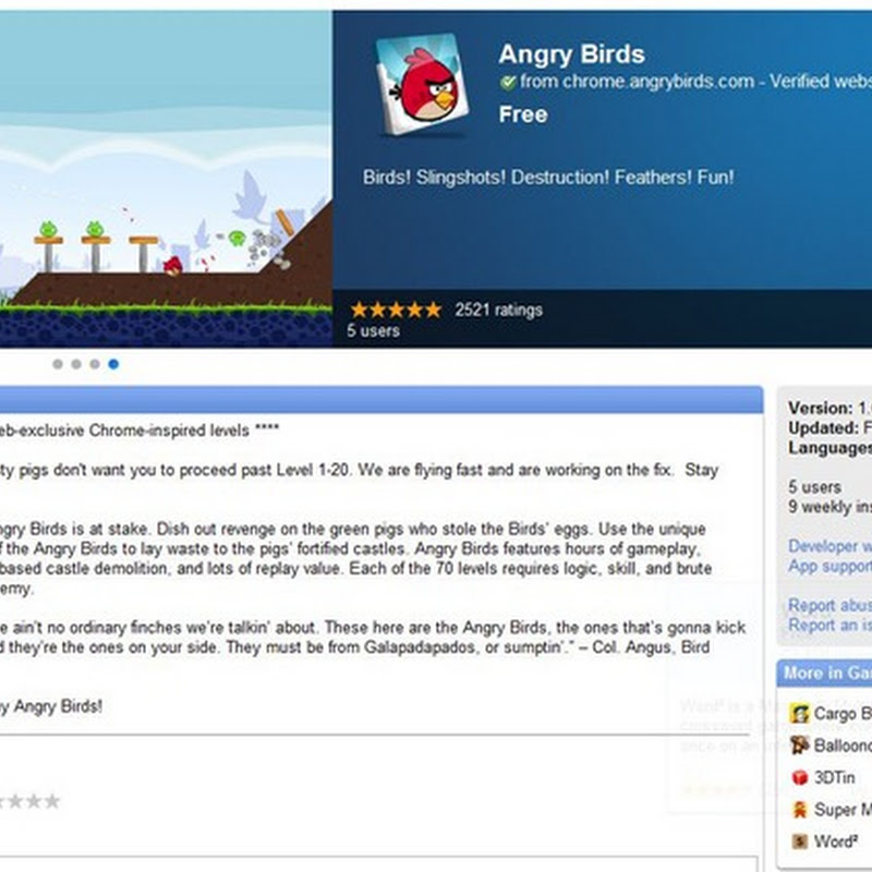 Angry Birds Arrives In Chrome Web Store