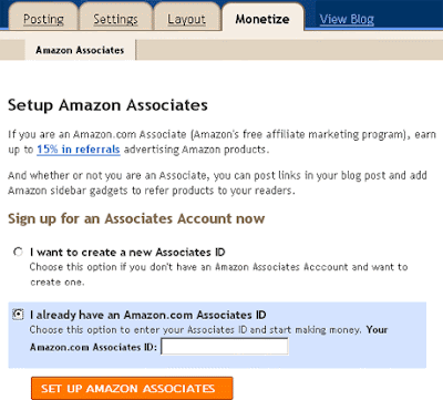 Amazon Associates In Blogger