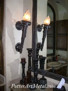 Decorative torch sconces :  torch sconces hurricane metalwork ironwork custom