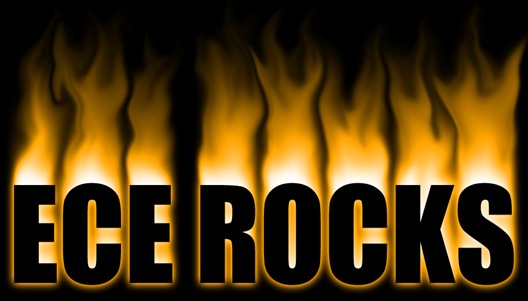 ECE Rocks Fire Text