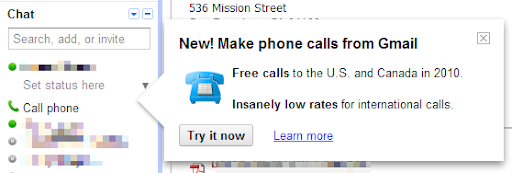 GMail Call