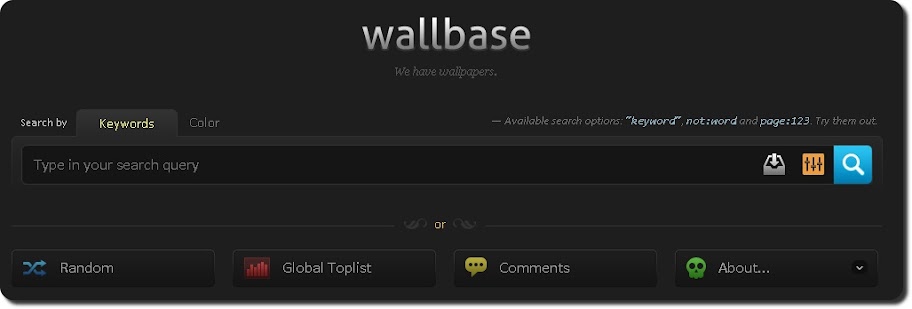 WallBase, un motore di ricerca con migliaia di sfondi