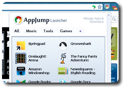 Gestire e catalogare le Web Apps di Google Chrome con AppJump Launcher