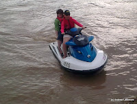 Belinda finally had a ride on the jet ski with Tam.