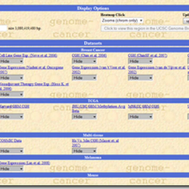 Cancer Genomics Browser – New Tool for Research that Combines Clinical and Genomic Data