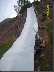 Owyhee camp water slide from the bottom