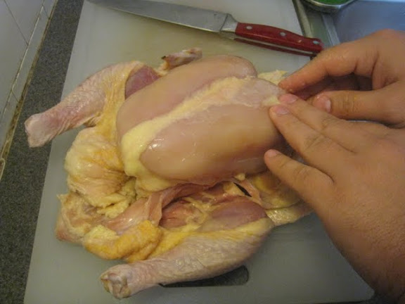 Cut the chicken into big chunks