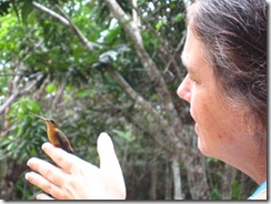 Johanna and hummingbird