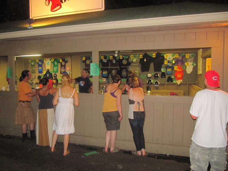 phish merchandise booth at deer creek