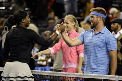 Garrett and Serena While Im not a huge fan of facial hair, Ill take whatever I can get from Garrett! How can you not love a man who appreciates tennis?