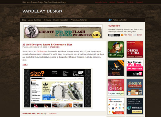 дизайнерский блог Vandelay Design Blog