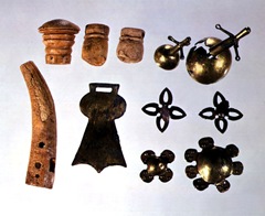 Relics found in ancient tombs in Imdang-dong, Gyeongsan