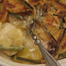 Scalloped Potatoes With Fresh Green Beans