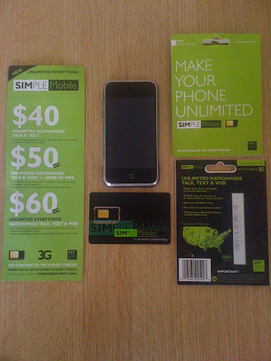 the iPhone with Sim Card