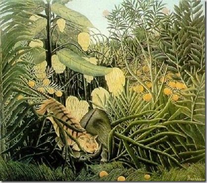 Henri-Rousseau-Jungle--Tiger-Attacking-A-Buffalo