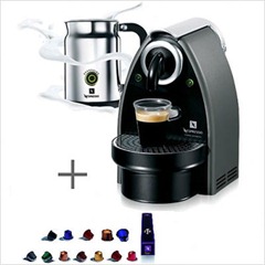 Essenza Espresso Machine in Titan Gray-Aeroccino In-Pack Essenza Espresso Machine in Titan Gray-Aeroccino In-Pack
