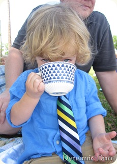 rals drinking tea - look at the eyes!