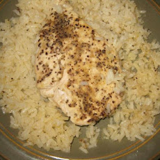 Lemon Pepper Chicken Breasts on a Bed of Rice