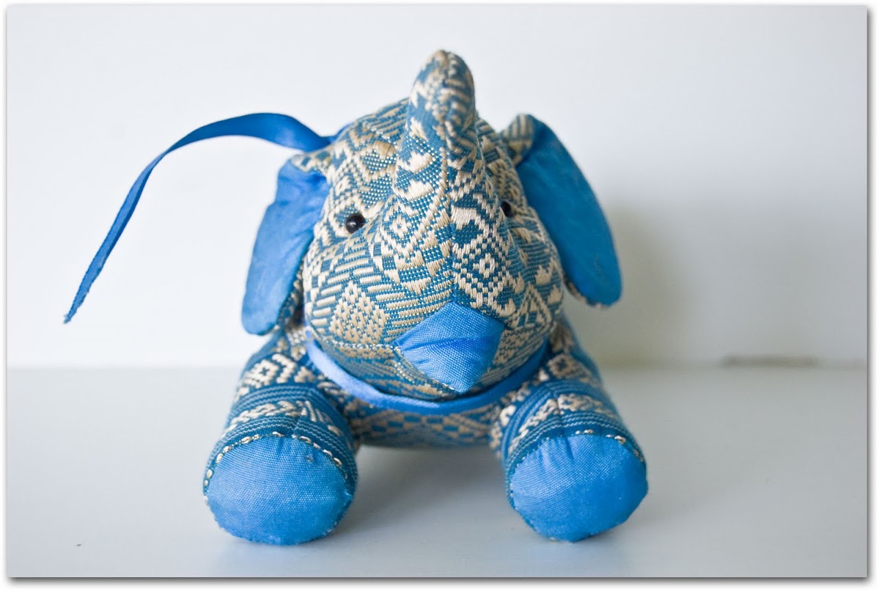 Silk elephant toy