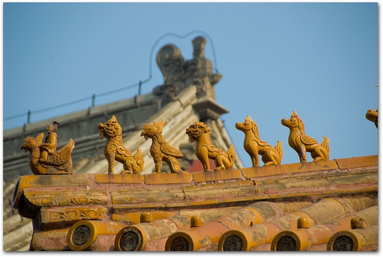 Yellow figurines at Forbidden City