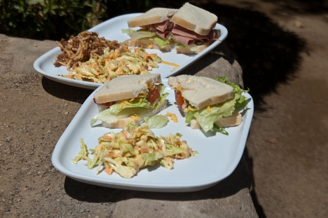 Lunch on overland expedition