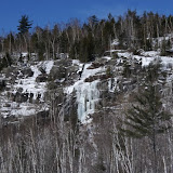 Ice forming on the cliffs