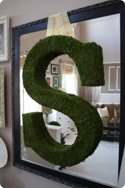 diy mossy letter