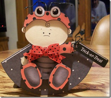 Lady Bug Halloween Wobble Card