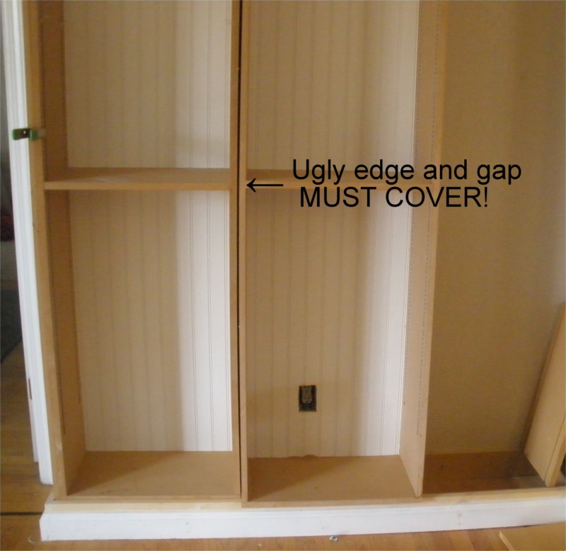 Pregnant With Power Tools Built In Bookcase Routing My Own Trim And There S A Gap Between The Cases Too So This Was Must