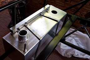 Fuel tank strapped in