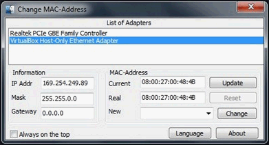 Change MAC Address Free Software