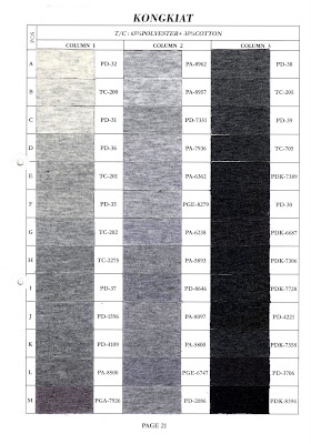 T/C : 35% COTTON + 65% POLYESTER