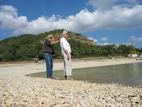 Kiezel strand.