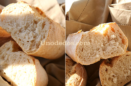 Barritas rústicas de pan