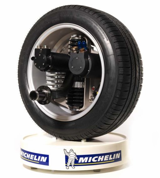 電気自動車の良いとこ取りをタイヤ交換だけで実現する[Michelin Active Wheel]