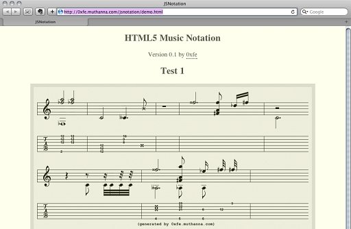 音楽がHTML5に対応(Music Notation with HTML5 Canvas) + monogocoro