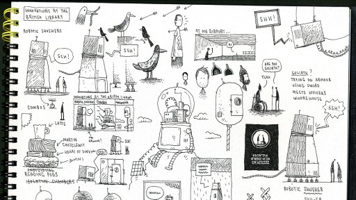 何時間でも眺めていたいスケッチブック[ Tom Gauld’s sketchbooks ]