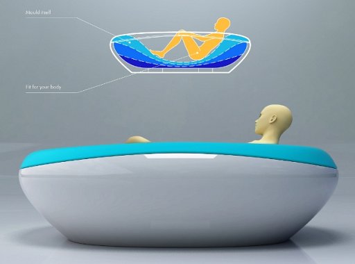 水の無いお風呂(Breathing bathtub)