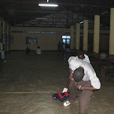 Kagarame keeping practice out of the rain