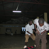 Kagarame keeping practice out of the rain