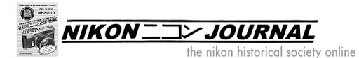 Nikon Historical Society / Nikon Journal Online