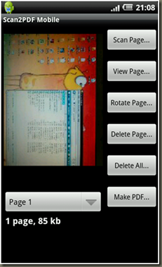 Android :  Scan2PDF Mobile