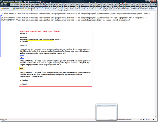 Exemplo Blog EAE, Parágrafos