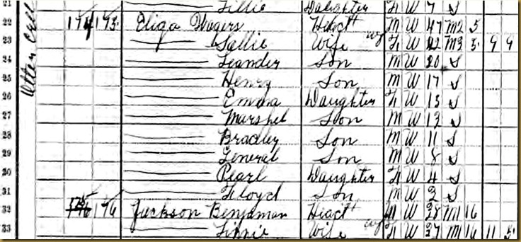 Eliza Wagers 1920 Census 1