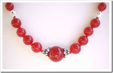 Red Chinese Jade Necklace