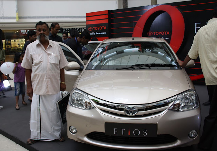 Toyota Etios is welcomed by Chennai