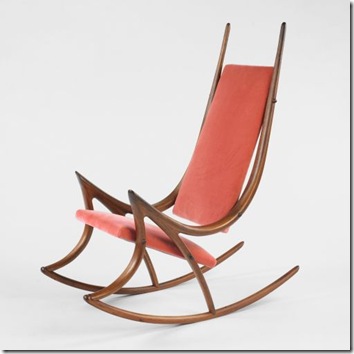 sam maloof- chaise à bascule