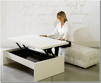 table basse relevable 4 pieds